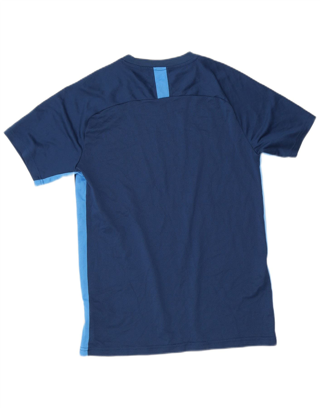 Nike Mens Dri Fit T-Shirt Top Medium Navy Blue Colourblock Polyester