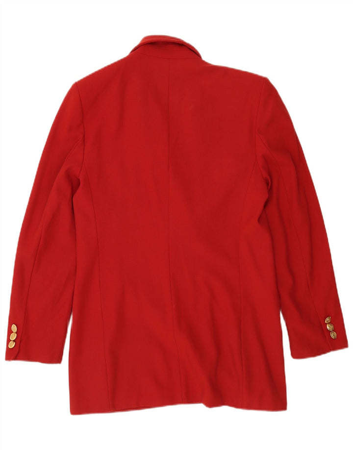 Marks & Spencer Womens Double Breasted Blazer Jacket UK 10 Small Red Wool