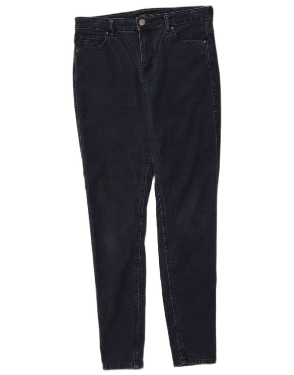 Marks & Spencer Womens Skinny Jeans UK 14 Large W30 L29 Navy Blue Cotton