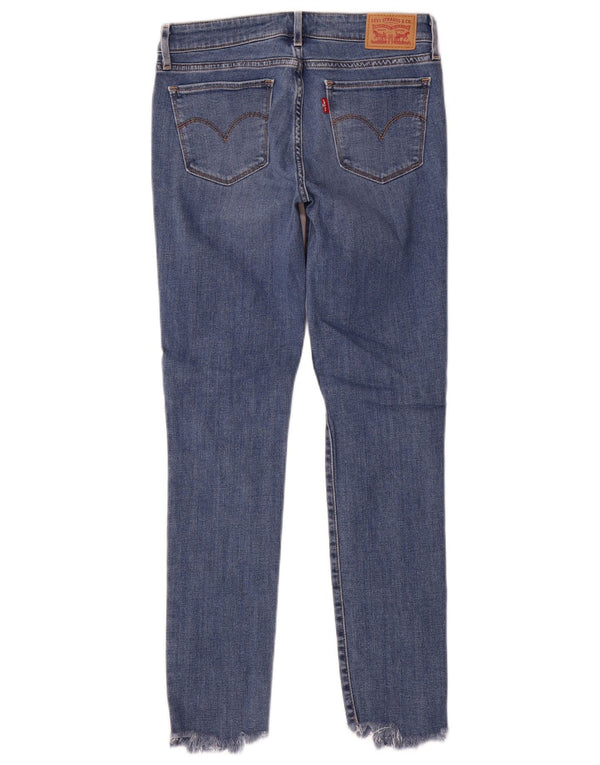 Levi's Womens 711 Distressed Skinny Jeans W27 L28 Blue Cotton