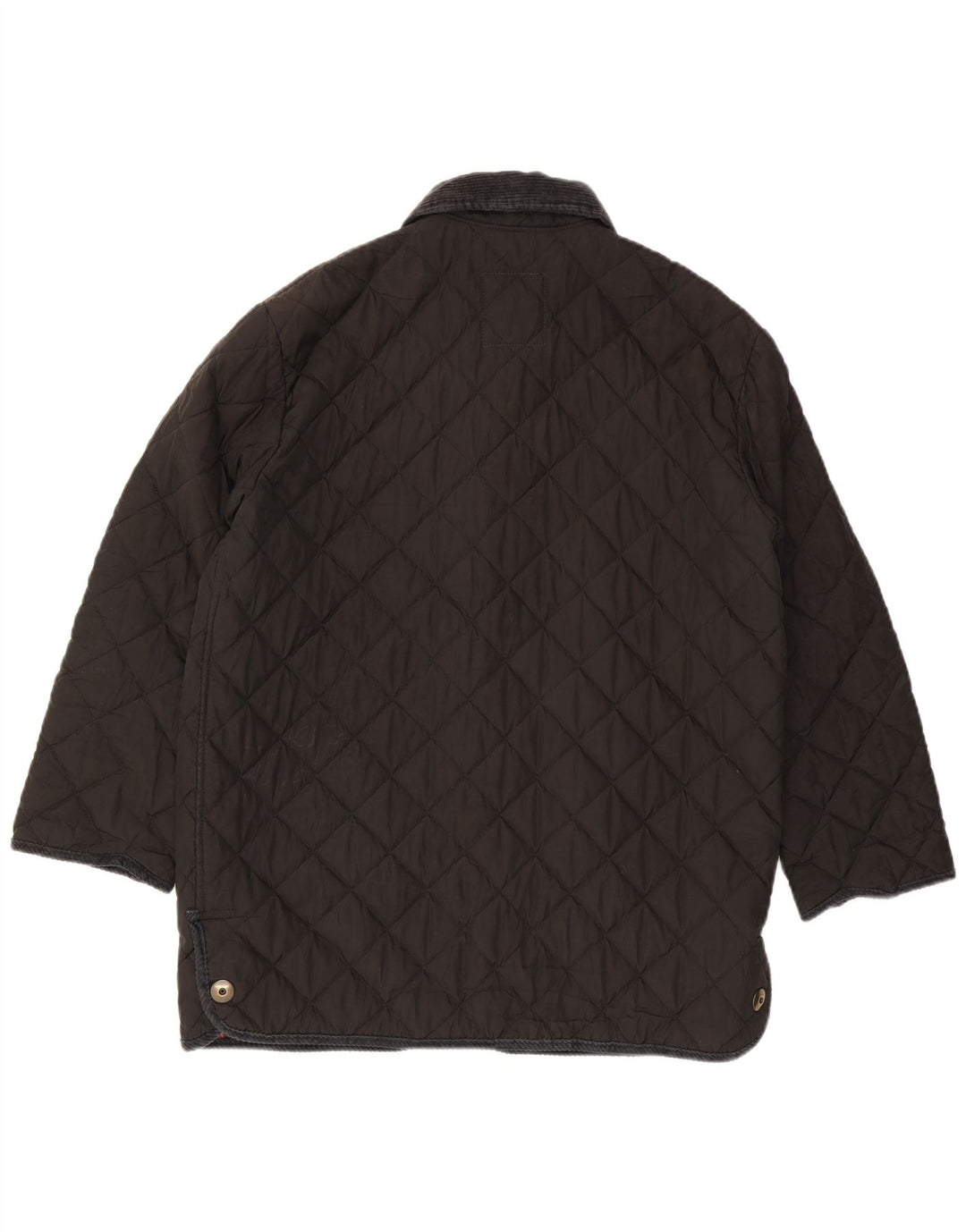 Vintage Womens Quilted Jacket IT 48 XL Black Cotton