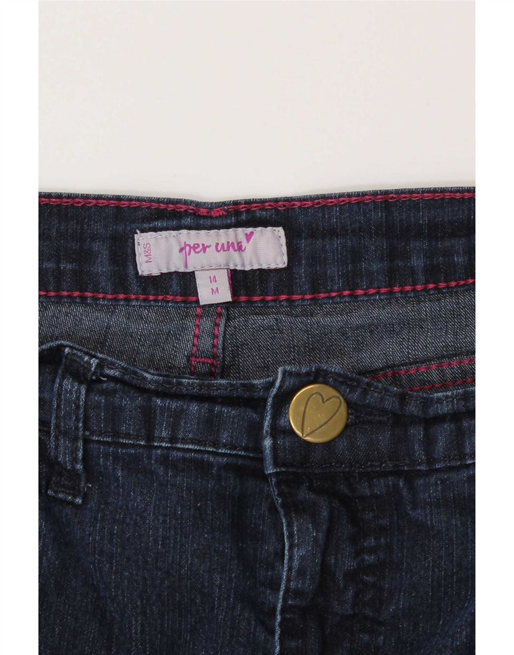 Marks & Spencer Womens Per Una Bootcut Jeans UK 14 Medium W30 L29 Navy Blue