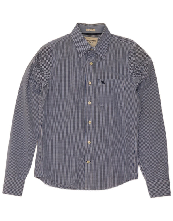Abercrombie & Fitch Mens Muscle Shirt Small Blue Gingham Cotton