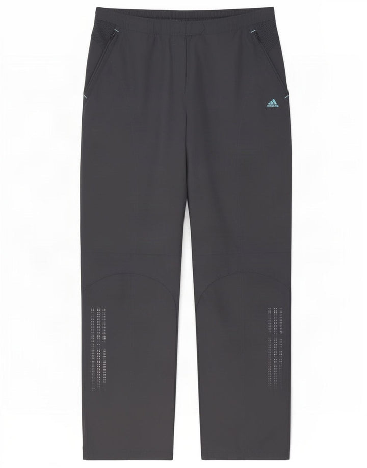 Adidas Womens Clima Proof Windbreaker Trousers UK 12 Medium Grey Polyester