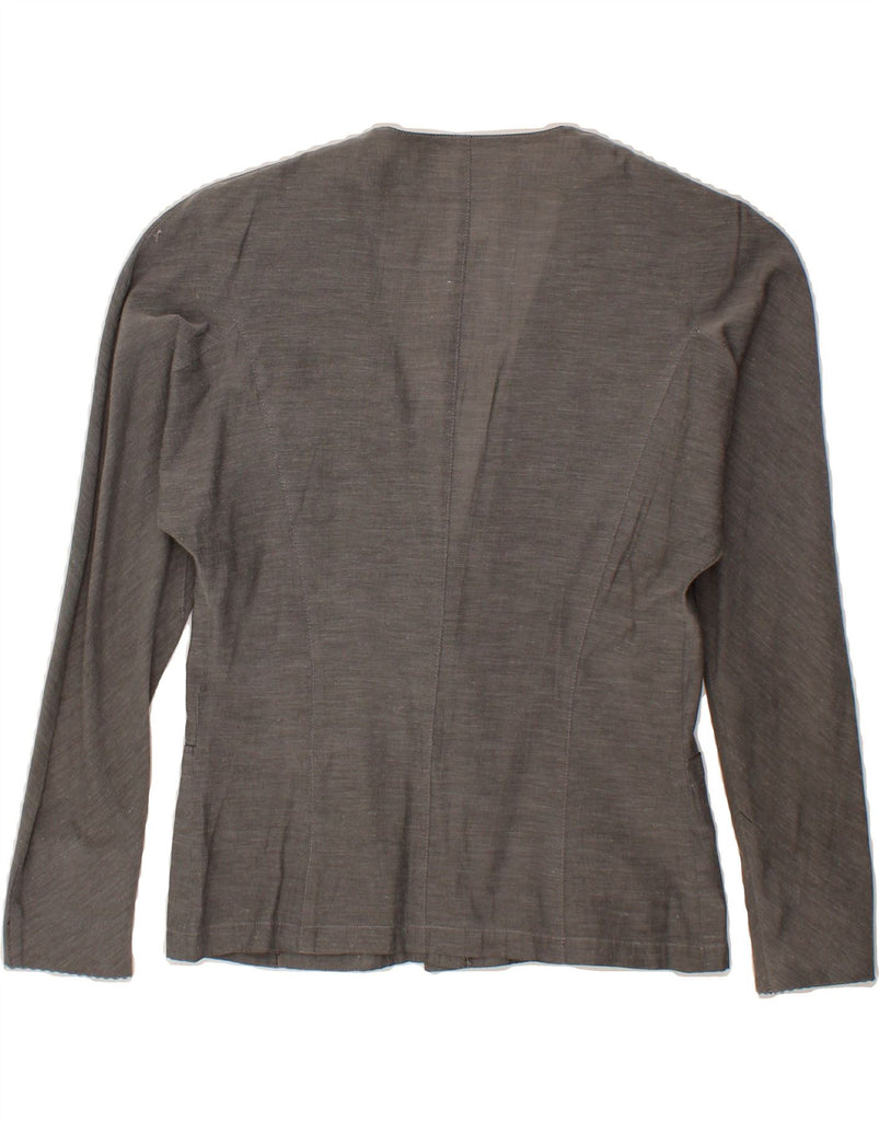 GERRY WEBER Womens 1 Button Blazer Jacket EU 34 XS Grey Cotton Vintage Gerry Weber and Second-Hand Gerry Weber from Messina Hembry 