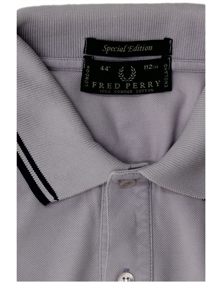 Fred Perry Mens Polo Shirt Medium Purple Cotton
