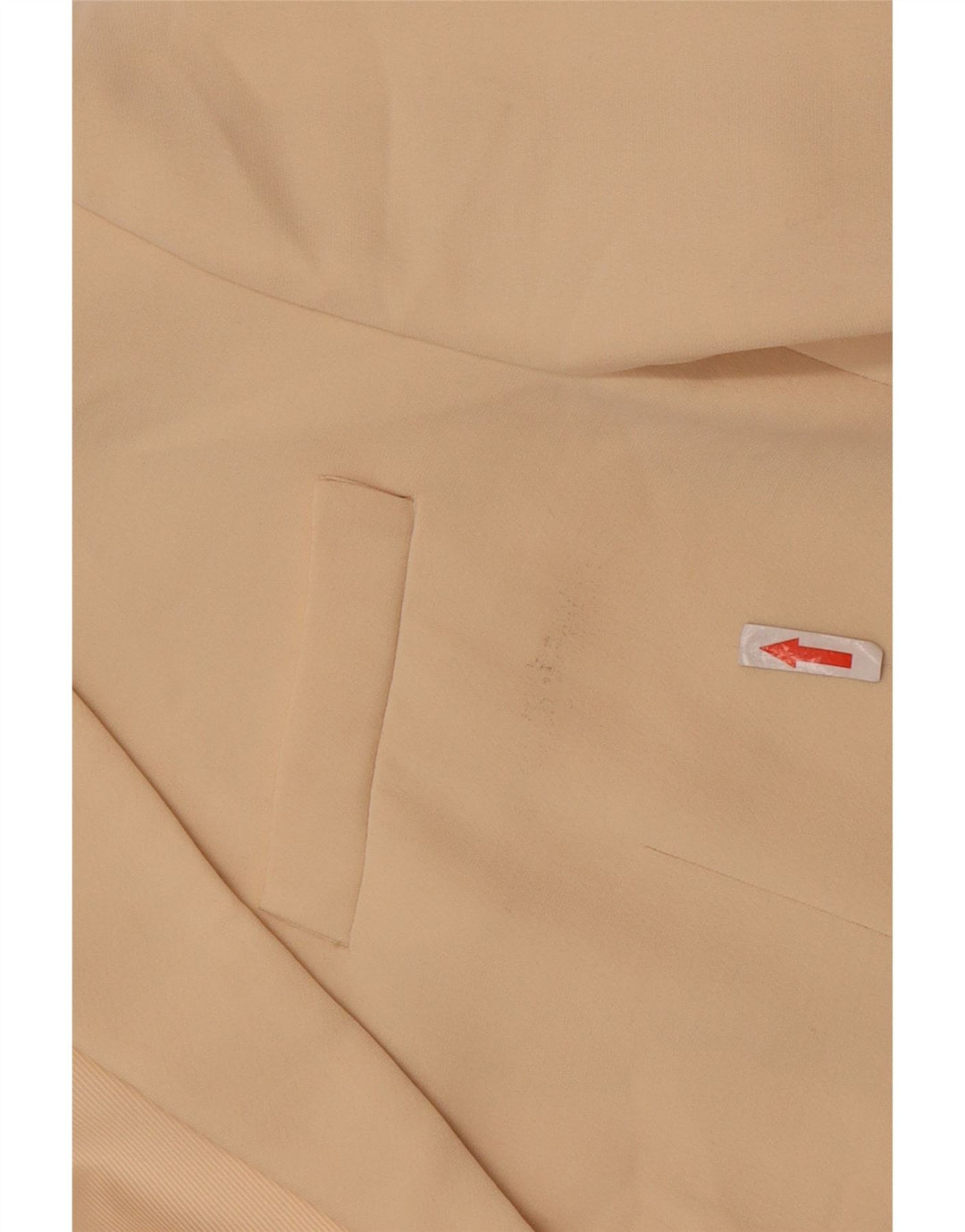Zara Womens 2 Button Oversized Blazer Jacket UK 10 Small Beige Polyester
