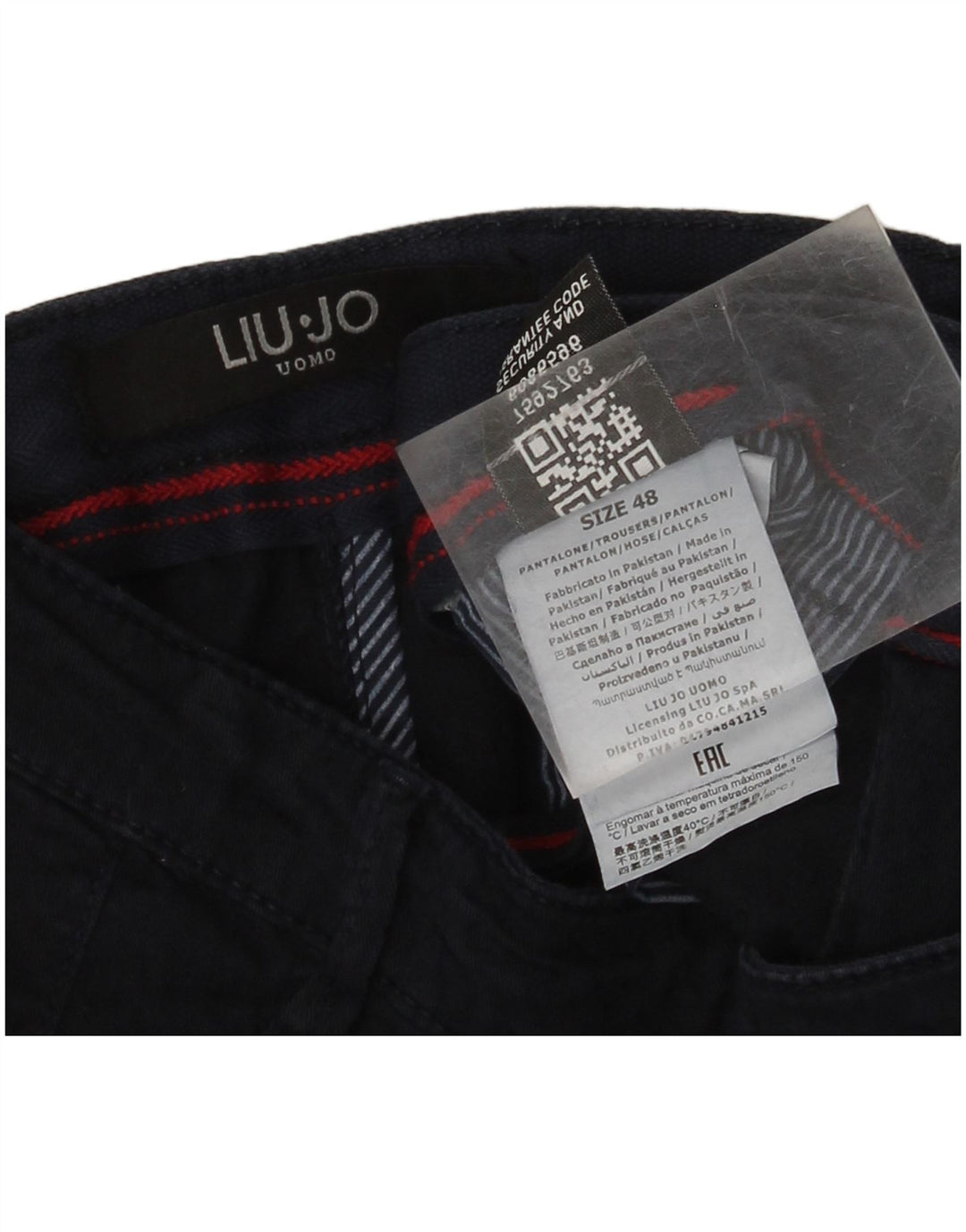 Liu Jo Mens Slim Chino Trousers IT 48 Medium W30 L28 Navy Blue Cotton