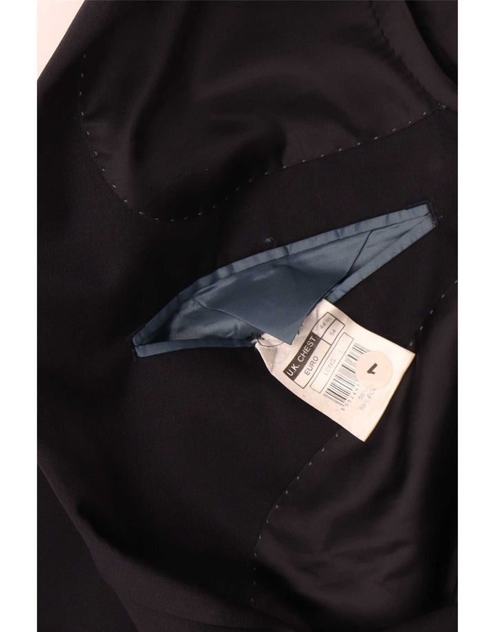 Marks & Spencer Mens Long 2 Button Blazer Jacket UK 44 XL Navy Blue