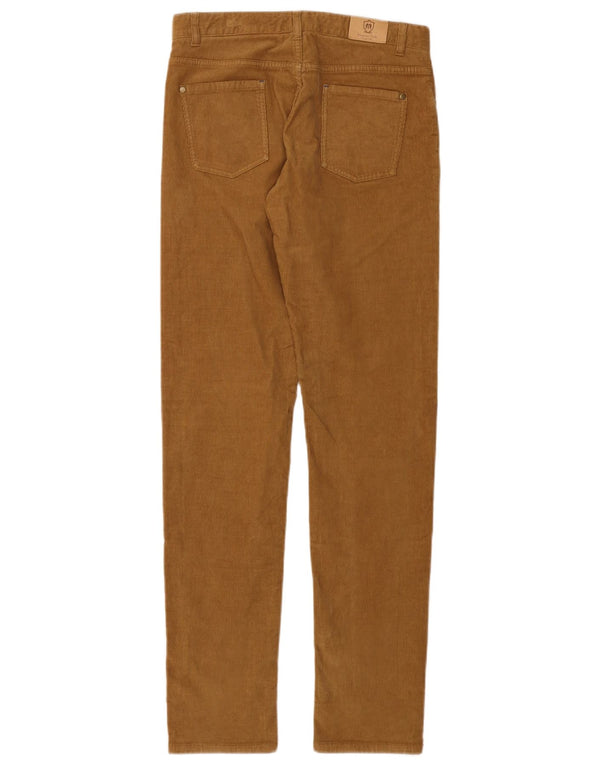 MASSIMO DUTTI Boys Slim Corduroy Trousers 13-14 Years W28 L32 Brown Cotton