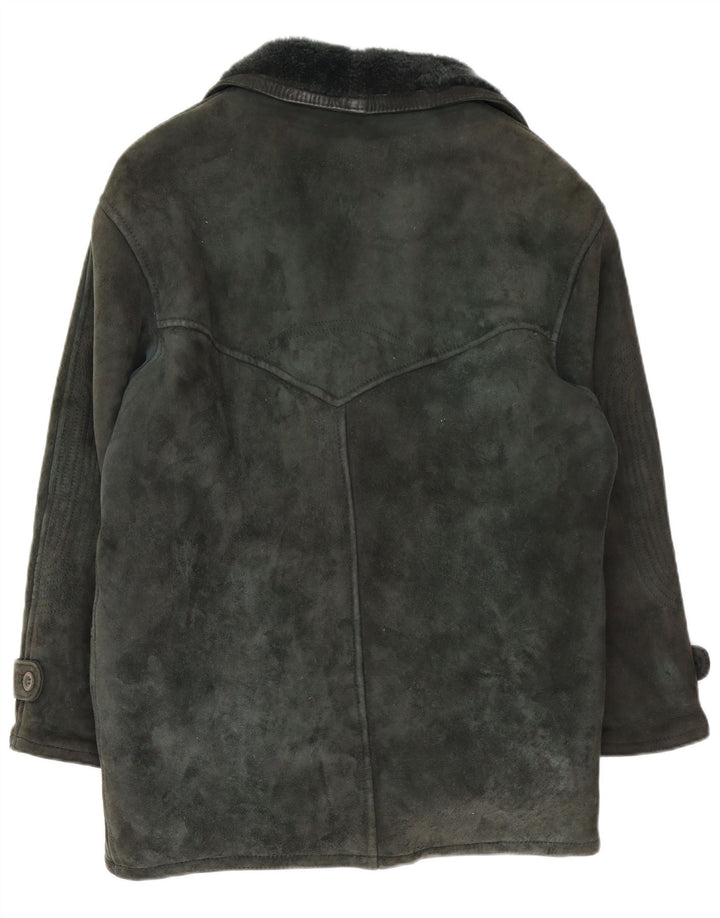Vintage Mens Shearling Jacket IT 48 Medium Green