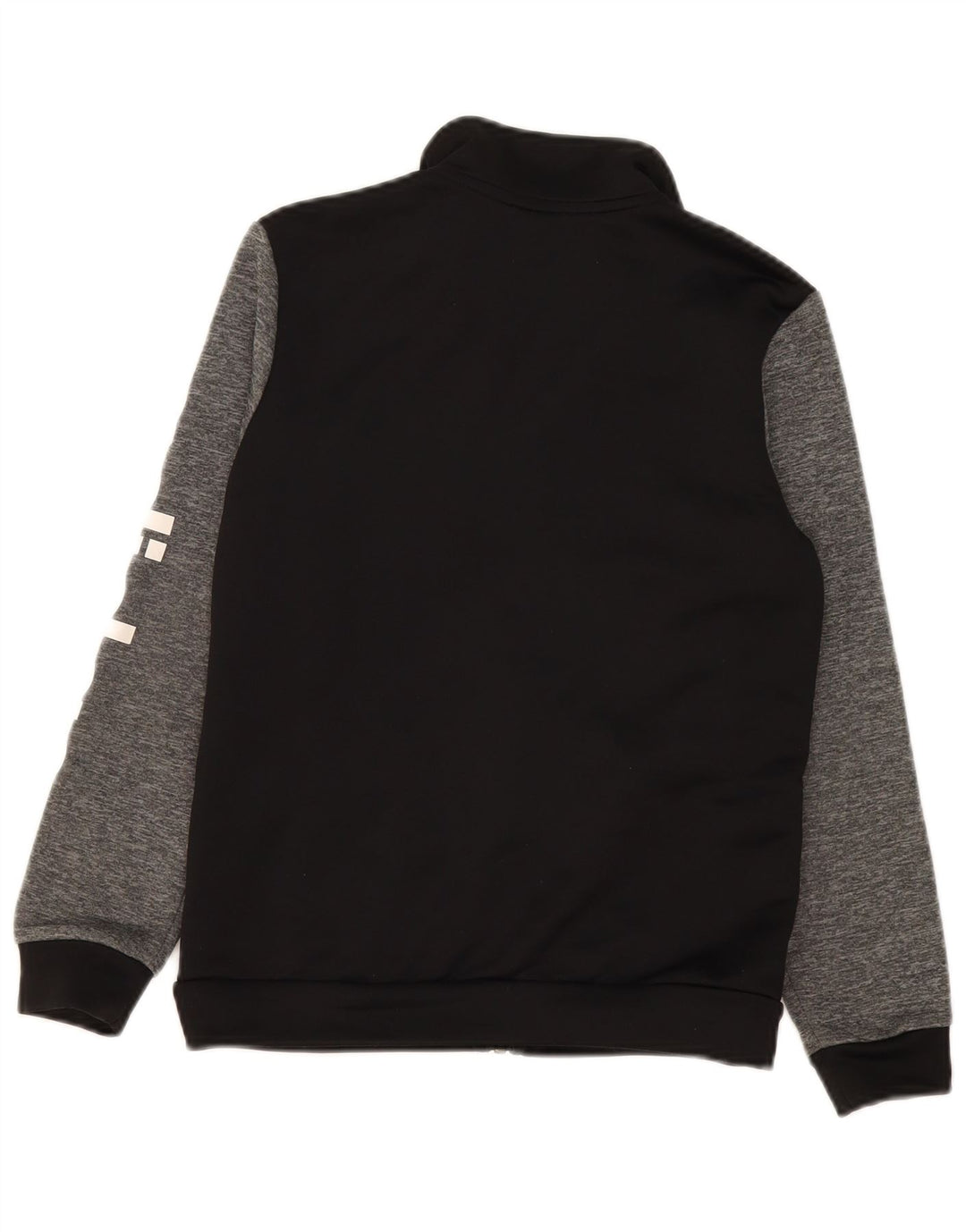 Adidas Boys Graphic Tracksuit Top Jacket 11-12 Years Grey Colourblock