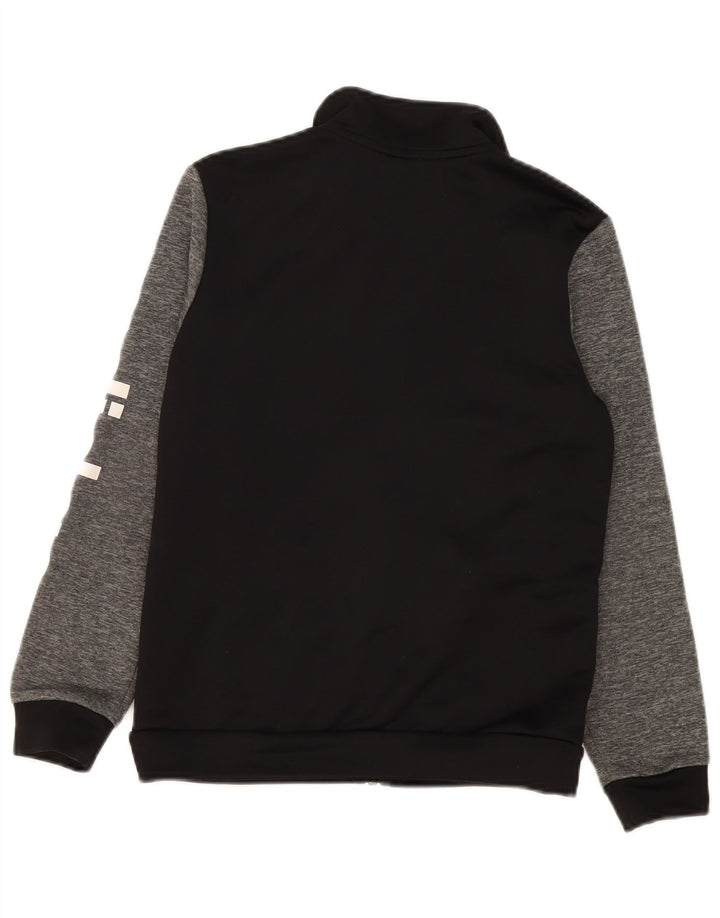 Adidas Boys Graphic Tracksuit Top Jacket 11-12 Years Grey Colourblock