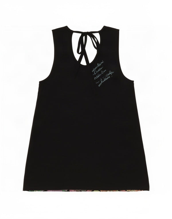 Desigual Womens Blouse Top UK 18 XL Black Floral