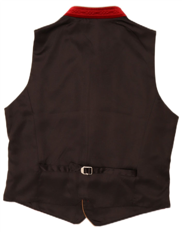 STOCKERPOINT Mens Trachten Velvet Waistcoat EU 48 Small Red Cotton