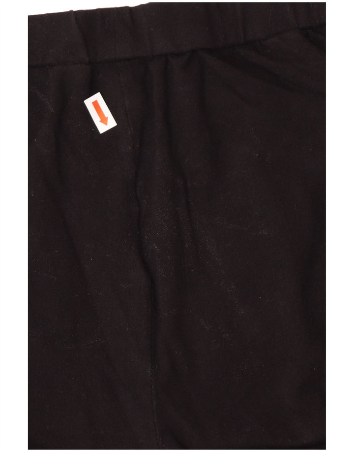 ELLESSE Womens Graphic Leggings UK 12 Medium  Black Cotton