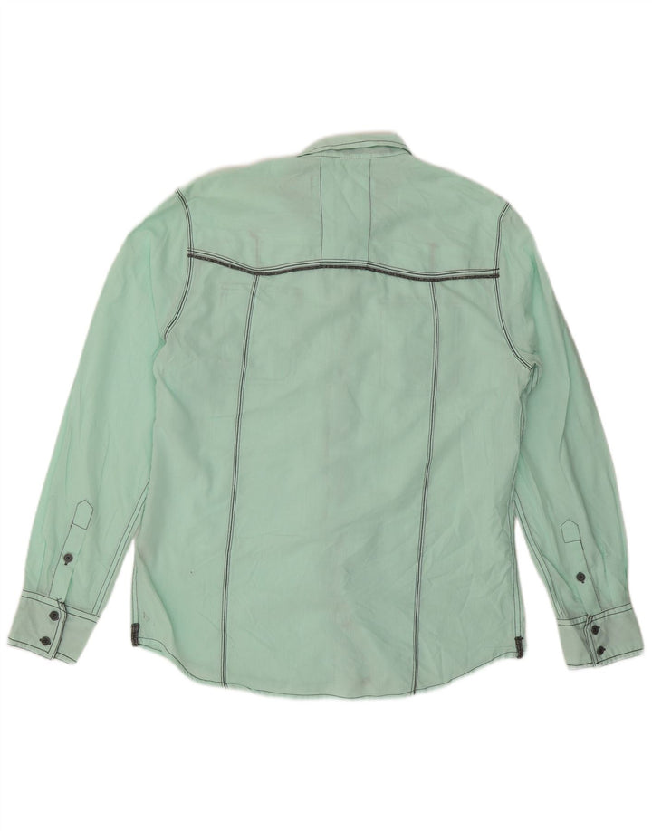 BKE Mens Standard Fit Shirt Large Green Cotton