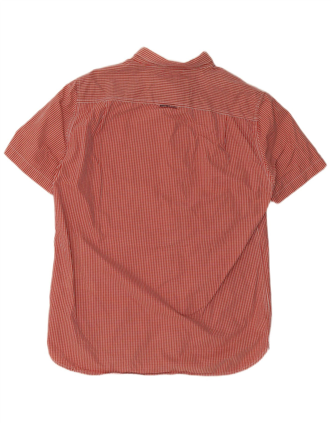 SUPERDRY Mens Short Sleeve Shirt 2XL Red Gingham Cotton