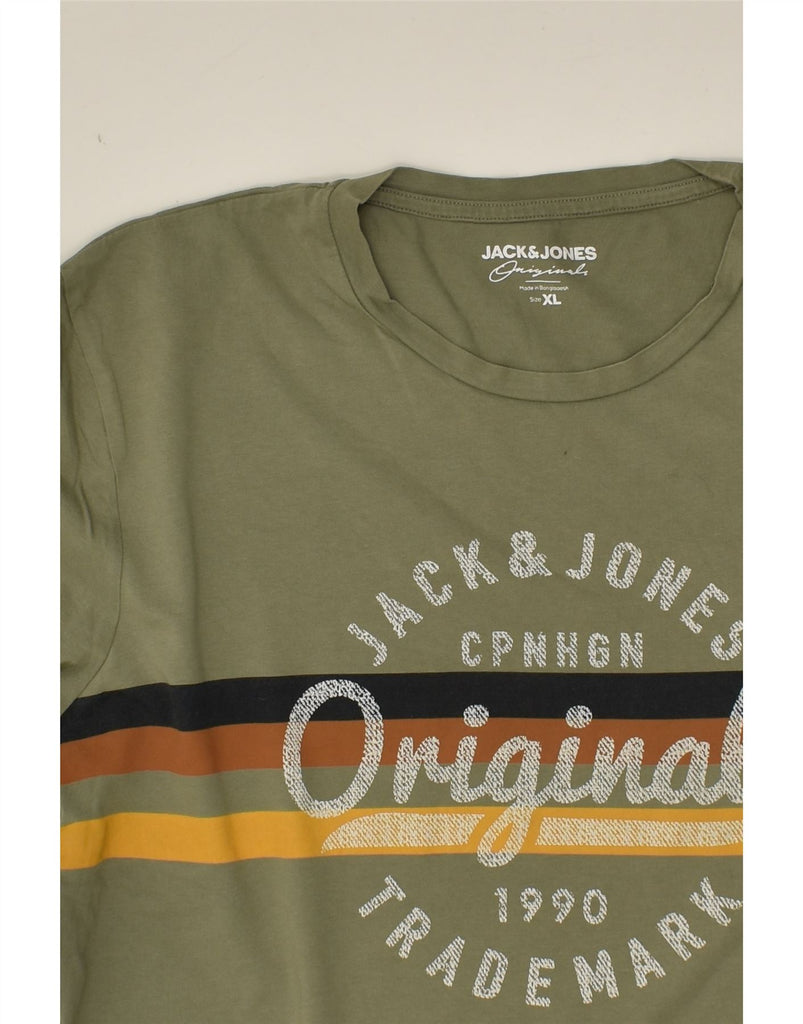 JACK & JONES Mens Graphic T-Shirt Top XL Grey Cotton | Vintage Jack & Jones | Thrift | Second-Hand Jack & Jones | Used Clothing | Messina Hembry 