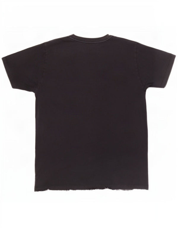 Replay Mens Graphic T-Shirt Top Large Black Cotton