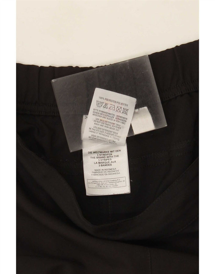 Adidas Womens Sport Shorts UK 12 Medium Black Polyester