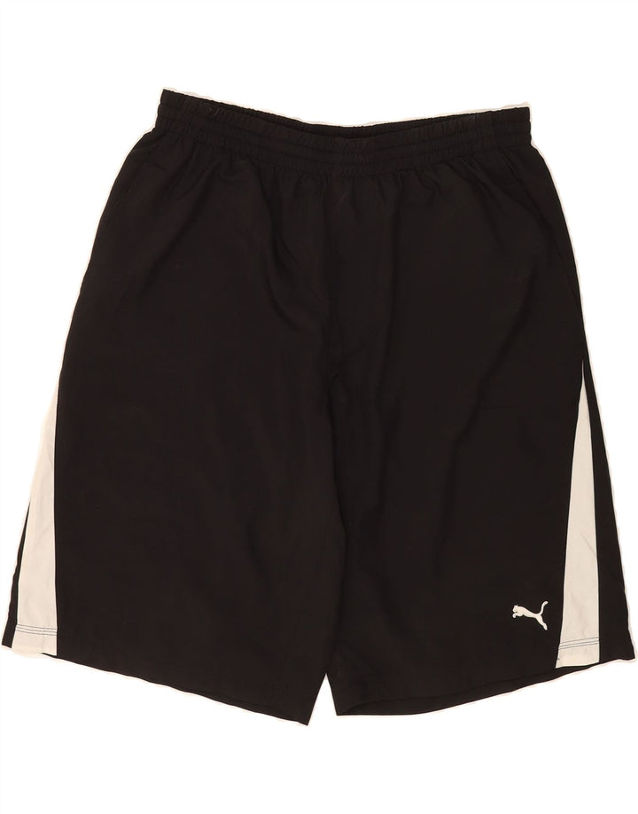 PUMA Mens Graphic Sport Shorts Large  Black Colourblock Vintage Puma and Second-Hand Puma from Messina Hembry 