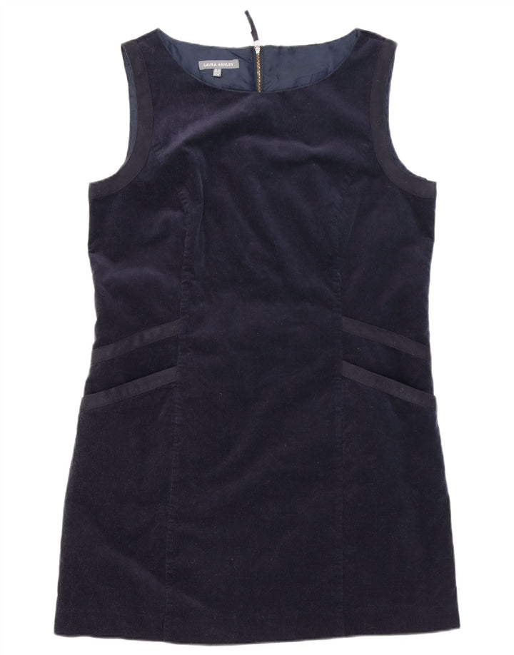 LAURA ASHLEY Womens Corduroy Sheath Dress UK 16 Large  Navy Blue