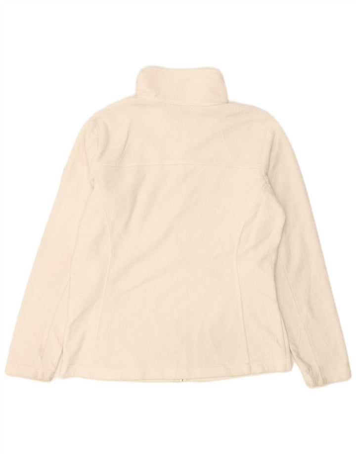 COLUMBIA Womens Fleece Jacket UK 16 Large White Polyester