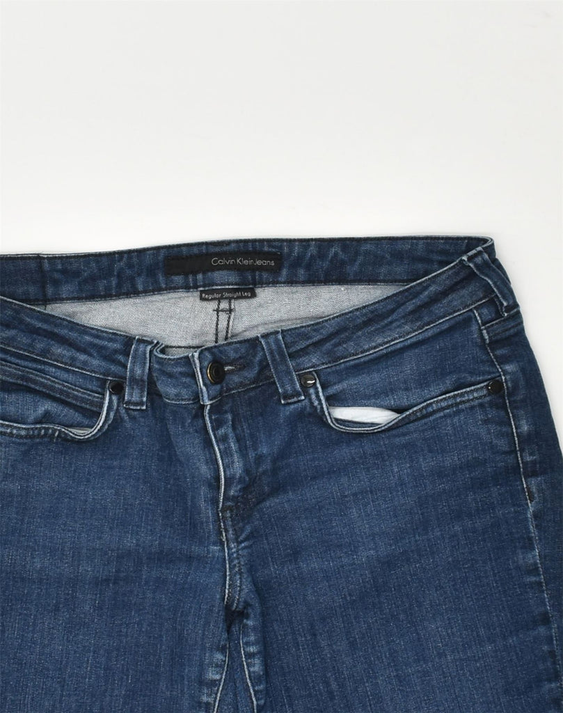 CALVIN KLEIN Womens Regular Straight Jeans W30 L26 Blue Cotton | Vintage Calvin Klein | Thrift | Second-Hand Calvin Klein | Used Clothing | Messina Hembry 