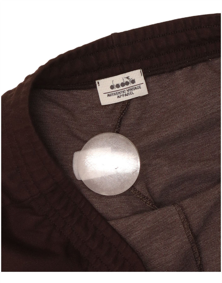 Diadora Mens Tracksuit Trousers Medium Brown Polyester