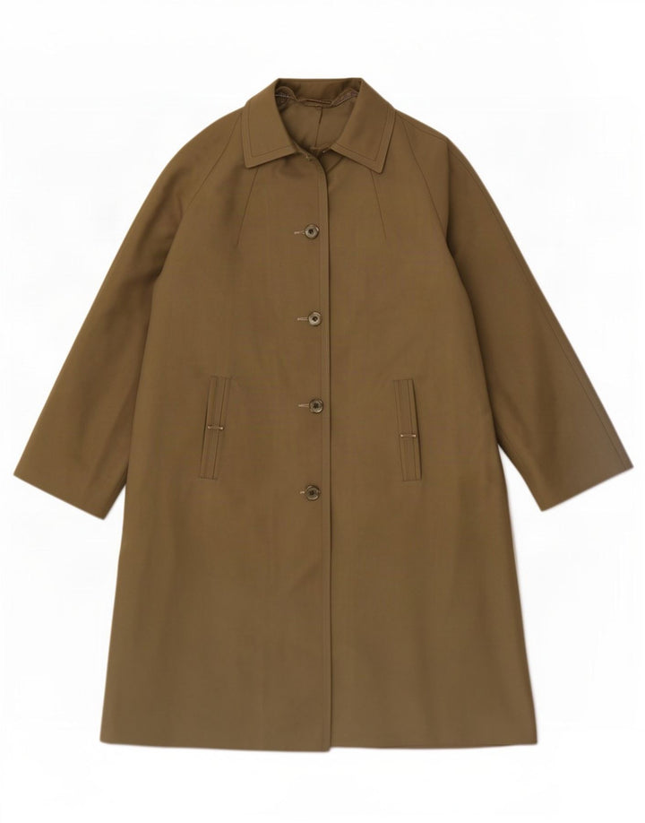 Dannimac Womens Overcoat UK 14 Medium Khaki Polyester