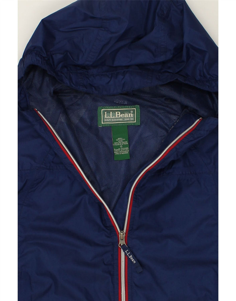 L.L.BEAN Womens Hooded Rain Jacket US 10 Large Navy Blue Nylon | Vintage L.L.Bean | Thrift | Second-Hand L.L.Bean | Used Clothing | Messina Hembry 