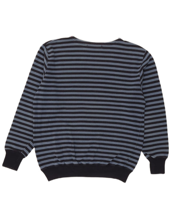 Best Company Mens Olmes Carretti Sweatshirt Jumper Large Blue Striped