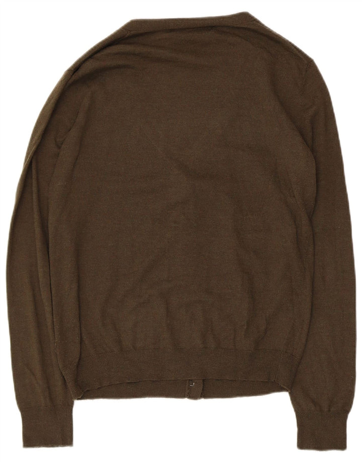 Zara Womens Cardigan Sweater UK 12 Medium Khaki