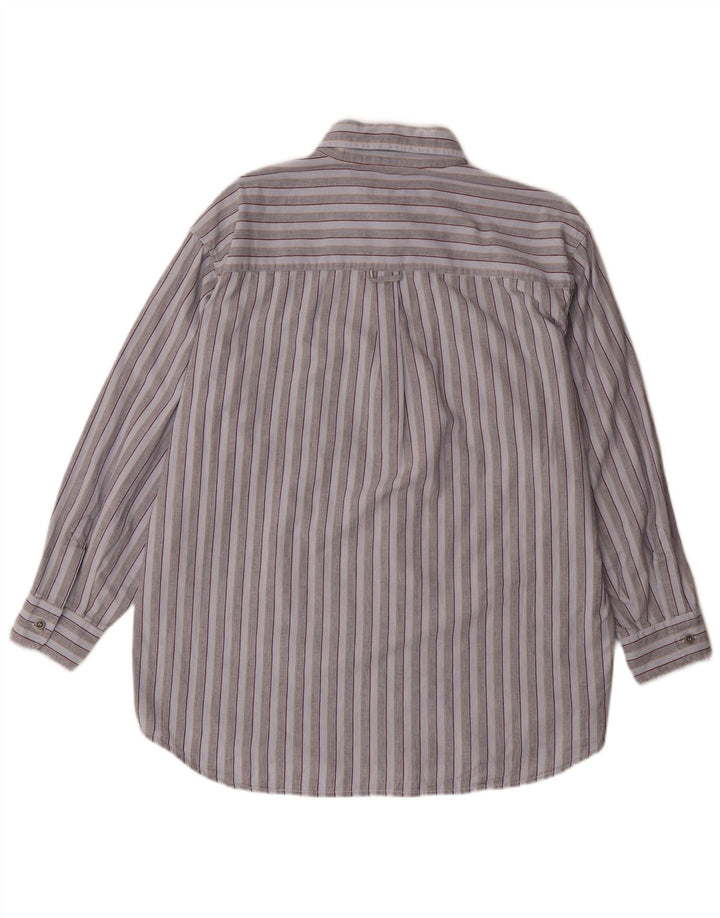 Carrera Mens Shirt XL Blue Striped Cotton