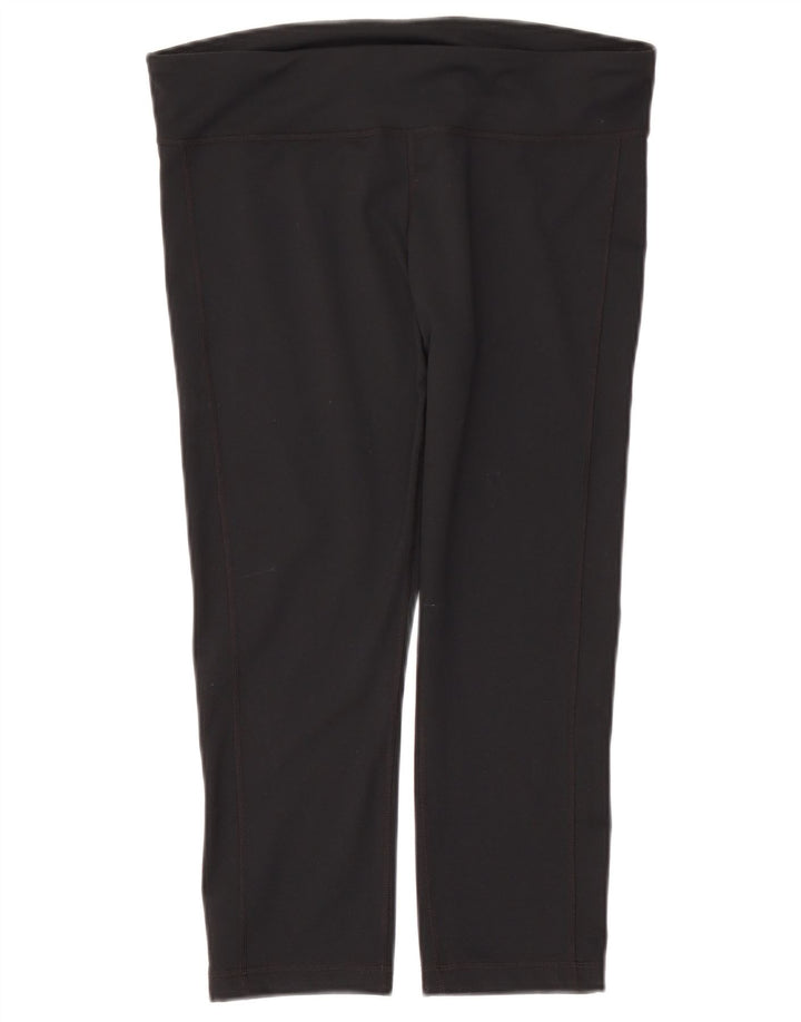 Under Armour Womens Capri Leggings UK 16 Large  Black Polyester