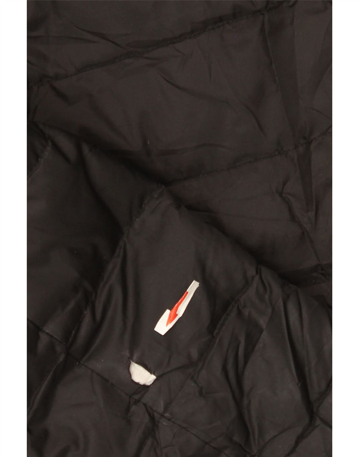 Zara Womens Hooded Padded Jacket UK 10 Small Black Polyester