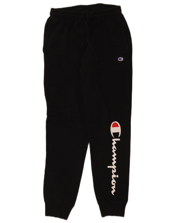Champion Mens Graphic Tracksuit Trousers Joggers Large Black Cotton