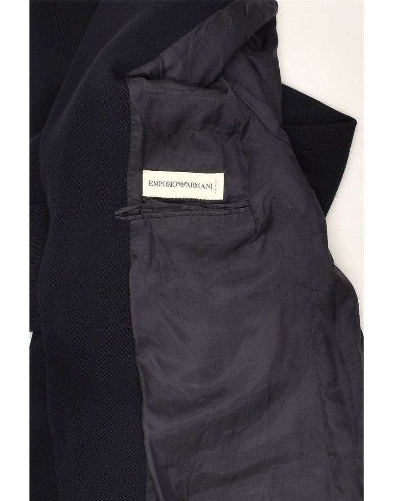 EMPORIO ARMANI Mens 2 Button Blazer Jacket IT 56 3XL Black Virgin Wool | Vintage Emporio Armani | Thrift | Second-Hand Emporio Armani | Used Clothing | Messina Hembry 