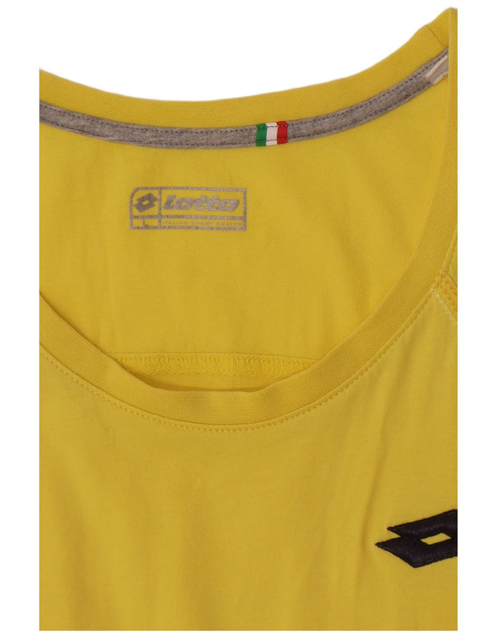 Lotto Womens Vest Top UK 16 Large Yellow