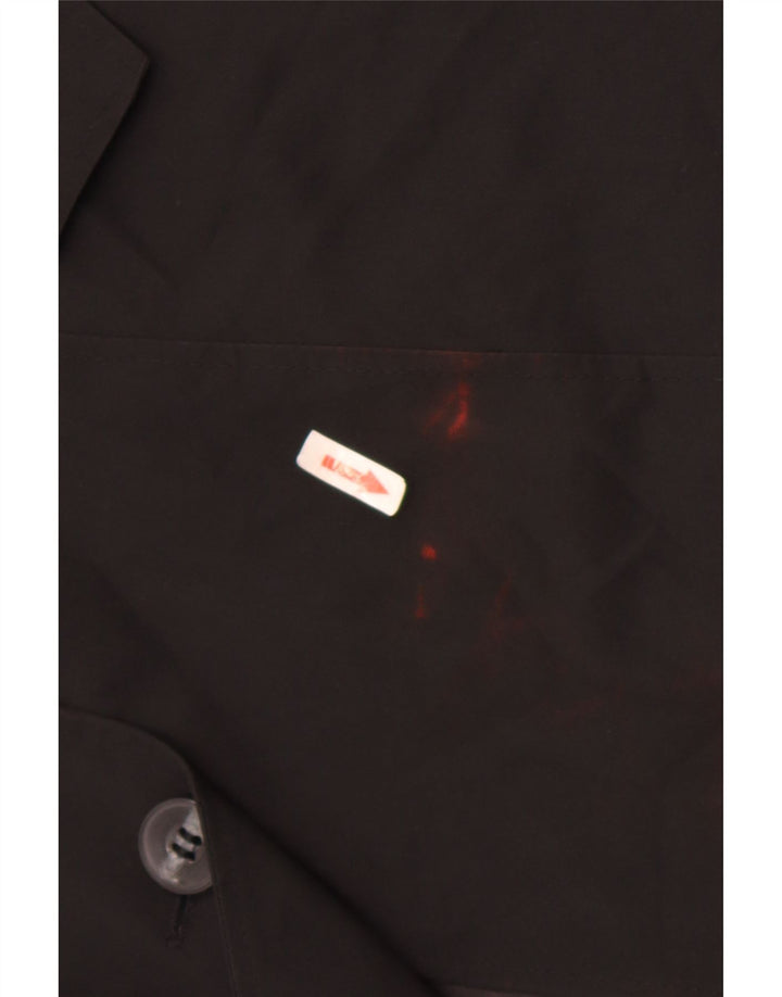 Marks & Spencer Womens Trench Coat UK 16 Large Black Polyester