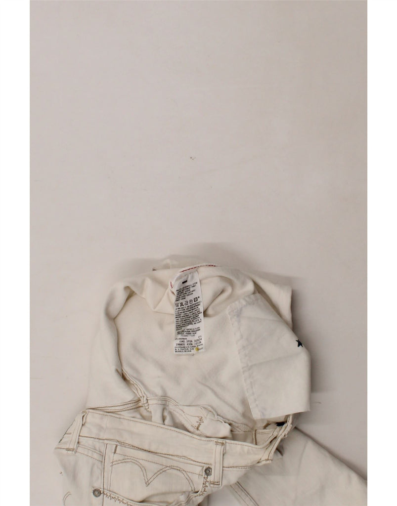 LEVI'S Womens Straight Jeans W30 L34 White Cotton Vintage Levi's and Second-Hand Levi's from Messina Hembry 