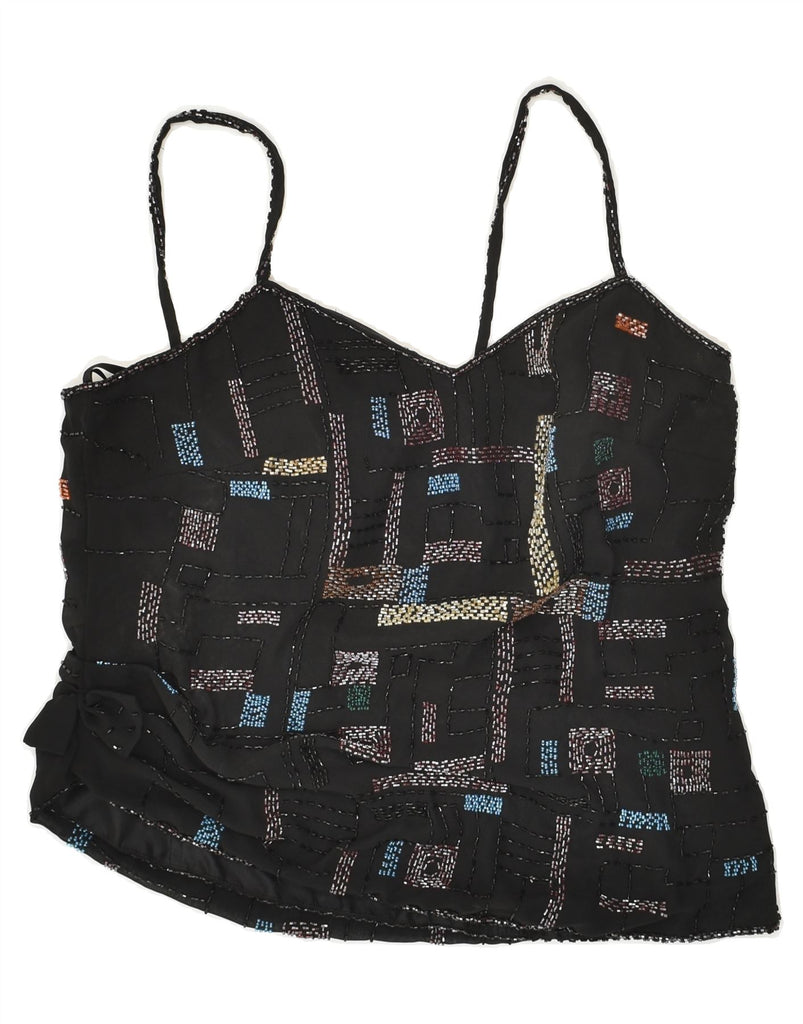 VINTAGE Womens Crop Cami Top IT 50 XL Black Vintage Vintage and Second-Hand Vintage from Messina Hembry 