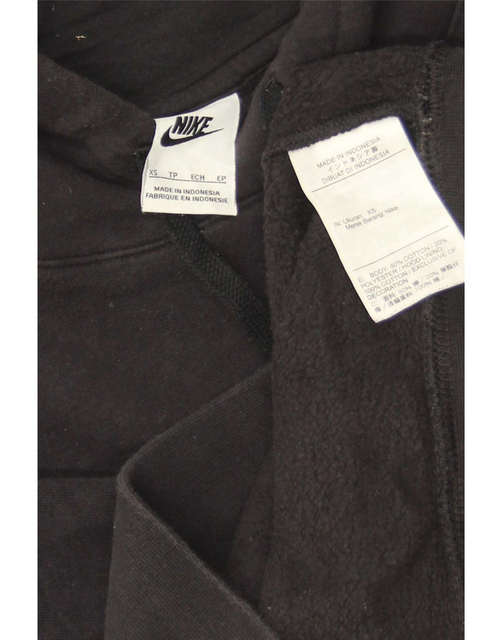 Nike Mens Hoodie Jumper XS Black Cotton