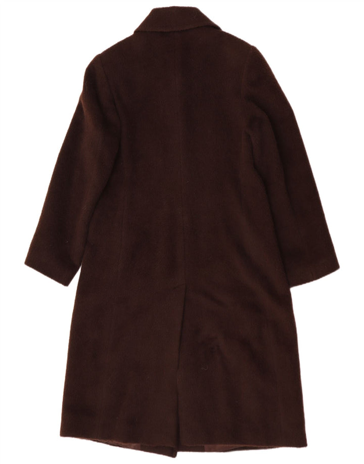 Vintage Womens Overcoat IT 48 XL Brown Wool