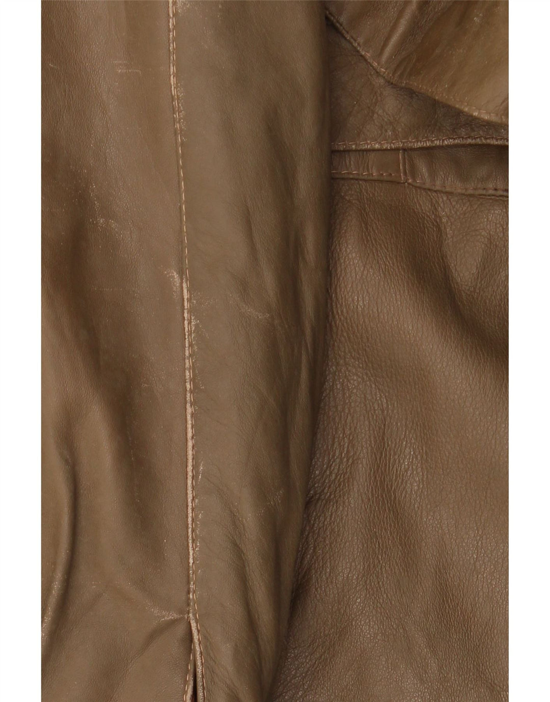 LIVERPOOL Mens Military Leather Jacket IT 54 2XL Brown Leather