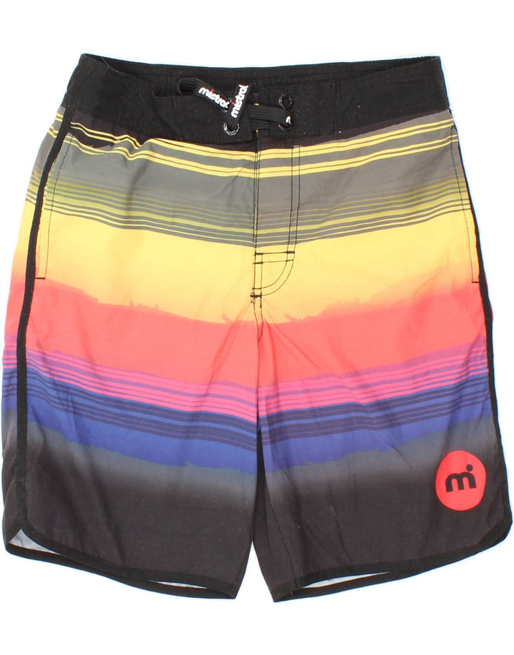 MISTRAL Boys Swimming Shorts 9-10 Years Multicoloured Striped Vintage Mistral and Second-Hand Mistral from Messina Hembry 