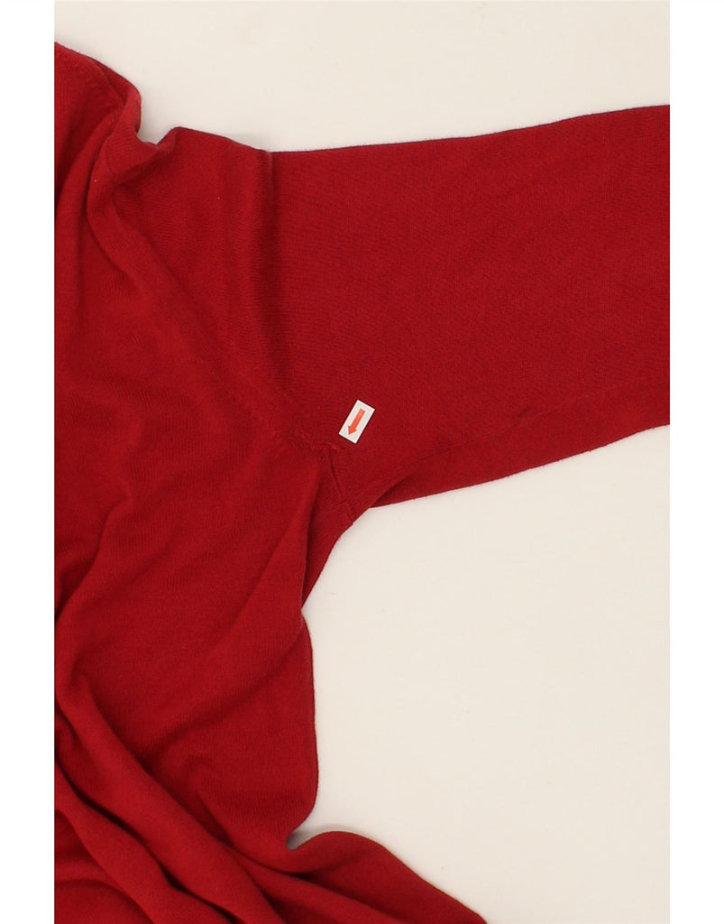 TOMMY HILFIGER Mens V-Neck Jumper Sweater Small Red Cotton | Vintage Tommy Hilfiger | Thrift | Second-Hand Tommy Hilfiger | Used Clothing | Messina Hembry 