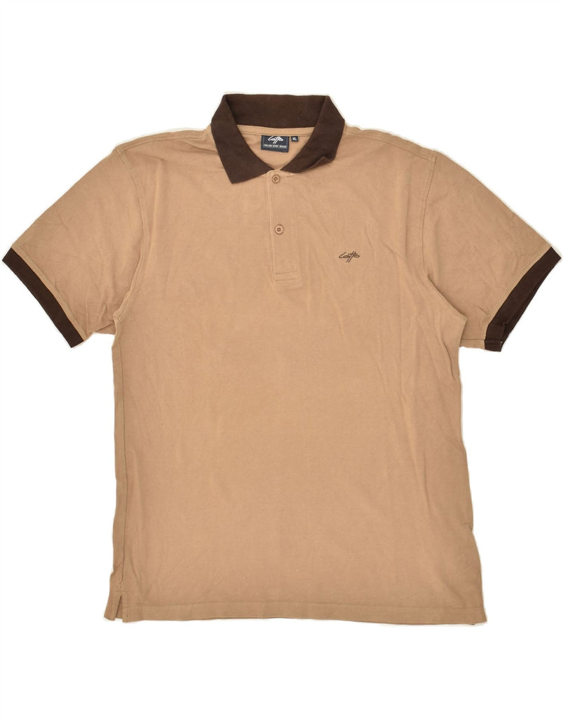 LOTTO Mens Polo Shirt XL Beige Cotton | Vintage Lotto | Thrift | Second-Hand Lotto | Used Clothing | Messina Hembry 