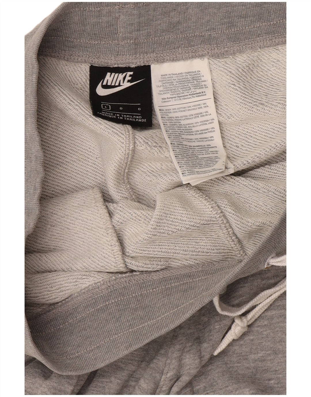 Nike Mens Graphic Sport Shorts Large Grey Flecked Cotton